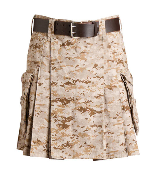 Desert Survival Camo Kilt For Men 28 “to 62” Sizes