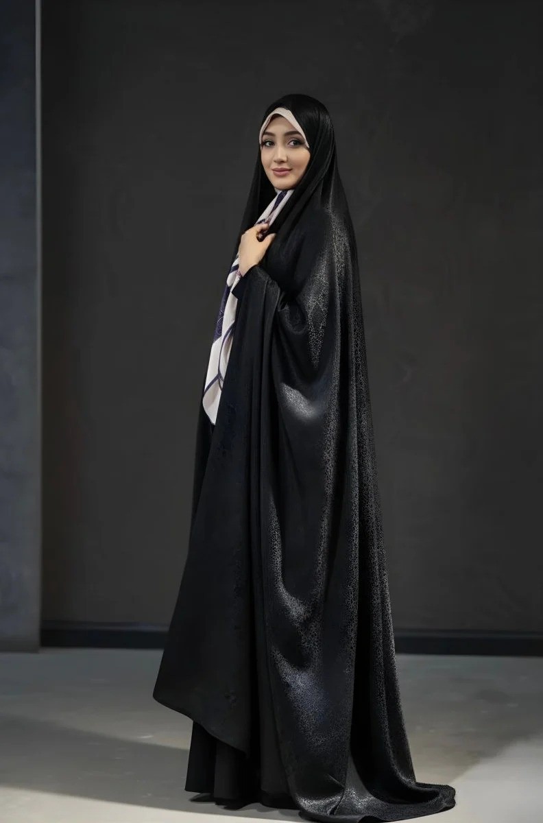 Black Emboss Irani Chador Black Printed Chador Shawl for Moharram Namaz Salah