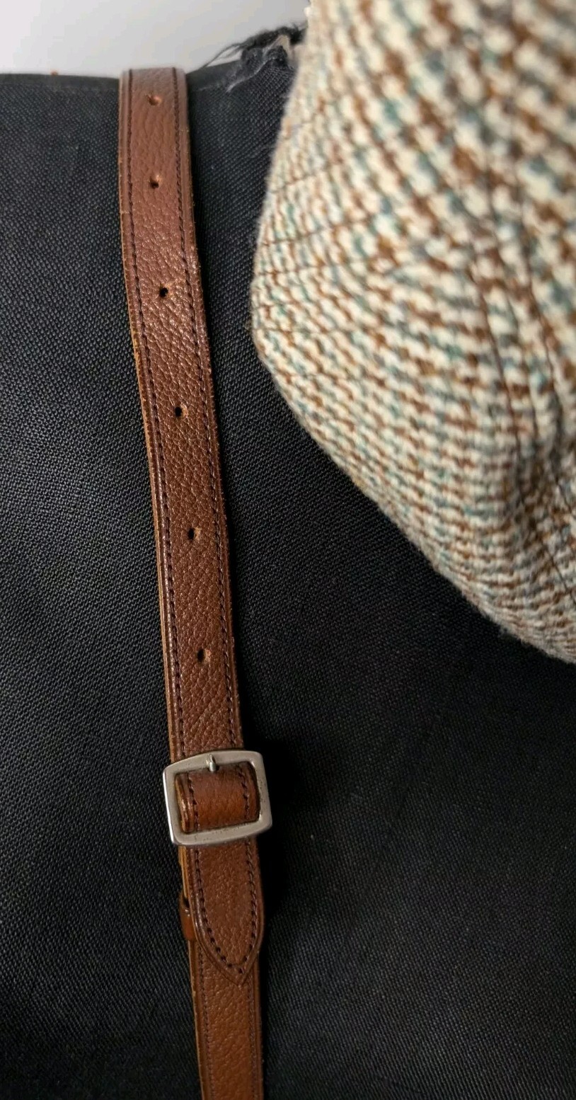 Vintage Nicolson’s Edinburgh Scotland Matching Tweed & Leather Sporran Bag & Hat