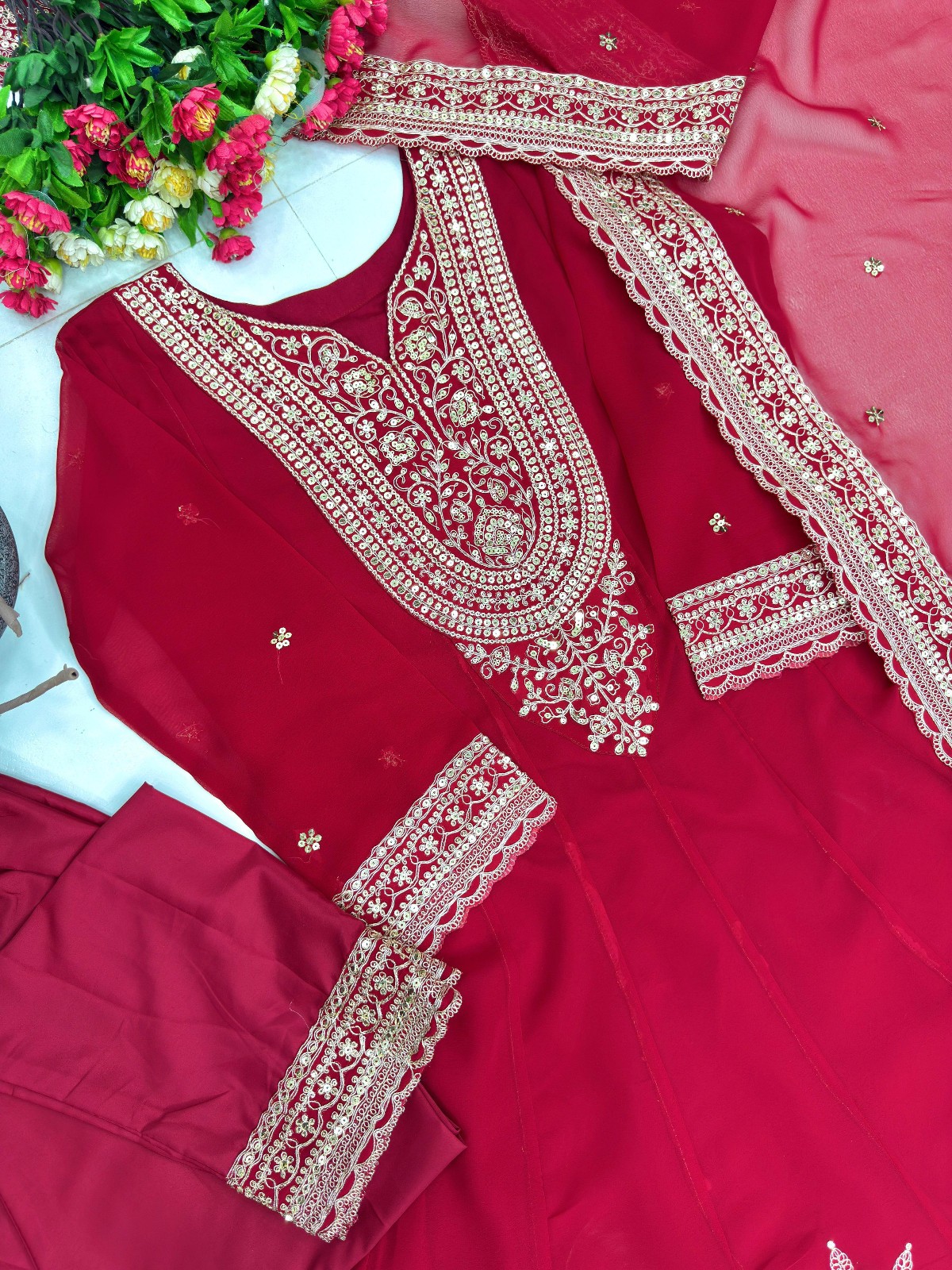 Indian BollywoodReady Made New Dress Wedding Farshi Salwar Suit Pakistani Party