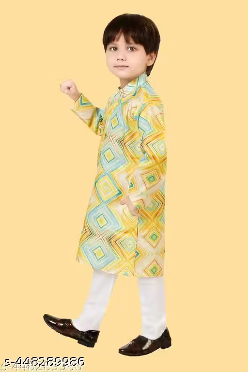 BOYS ETHNIC KURTA & PYJAMA SET Ready To Wear kurta set Without Dupatta