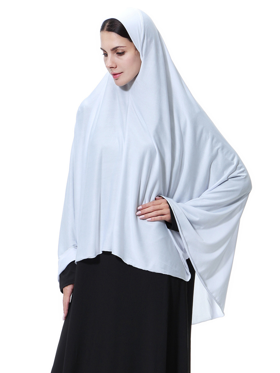 Muslim Women Robe Long Prayer Scarf Hijab Amira Large Overhead Headwear Cover