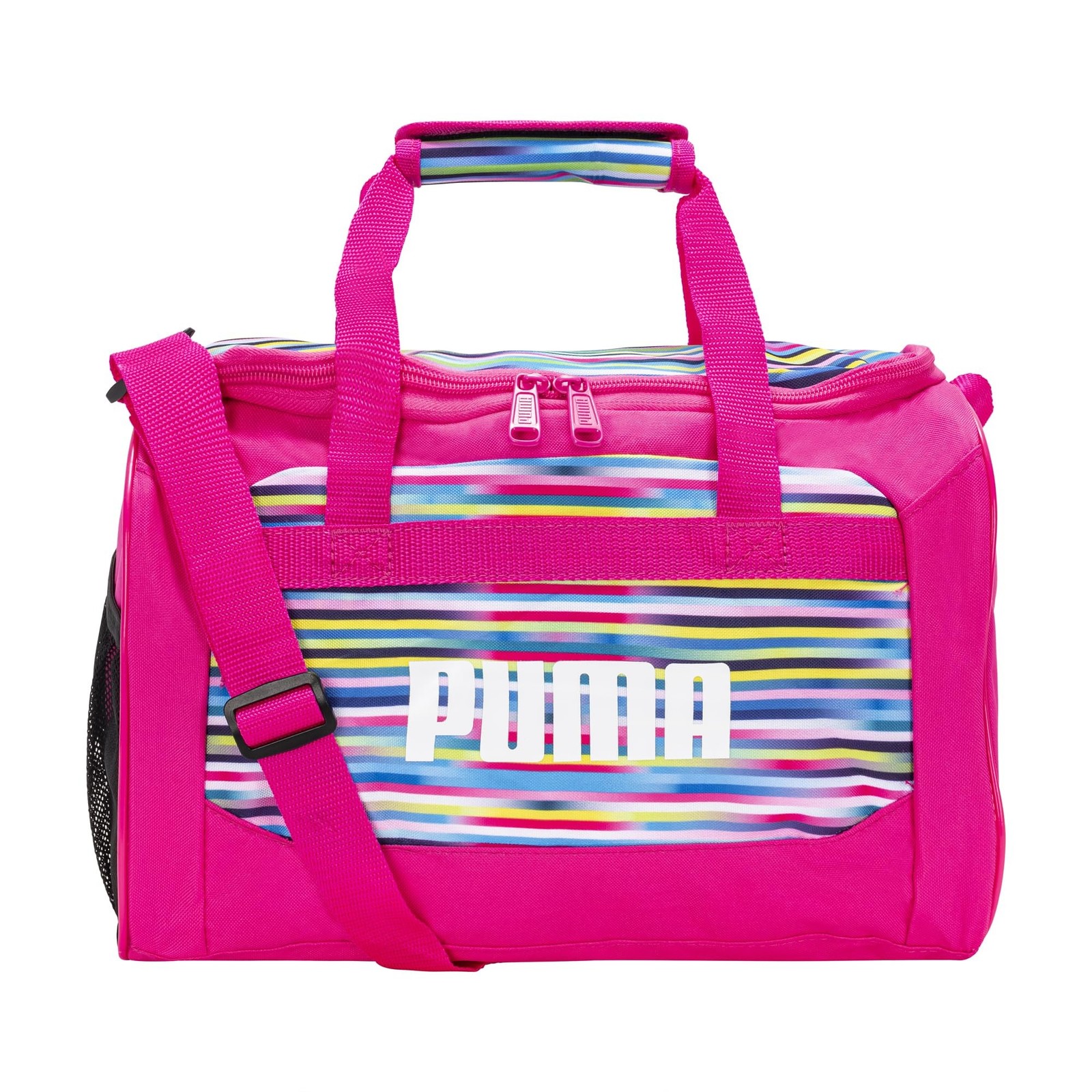 PUMA Kids’ Transformation 14″ Duffel Bag One Size Pink/Multi