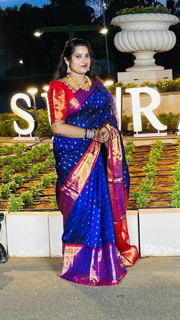 Kanchi Kuppadam Cotton Mix Saree Allover Zari Buta Woven with Blouse piece