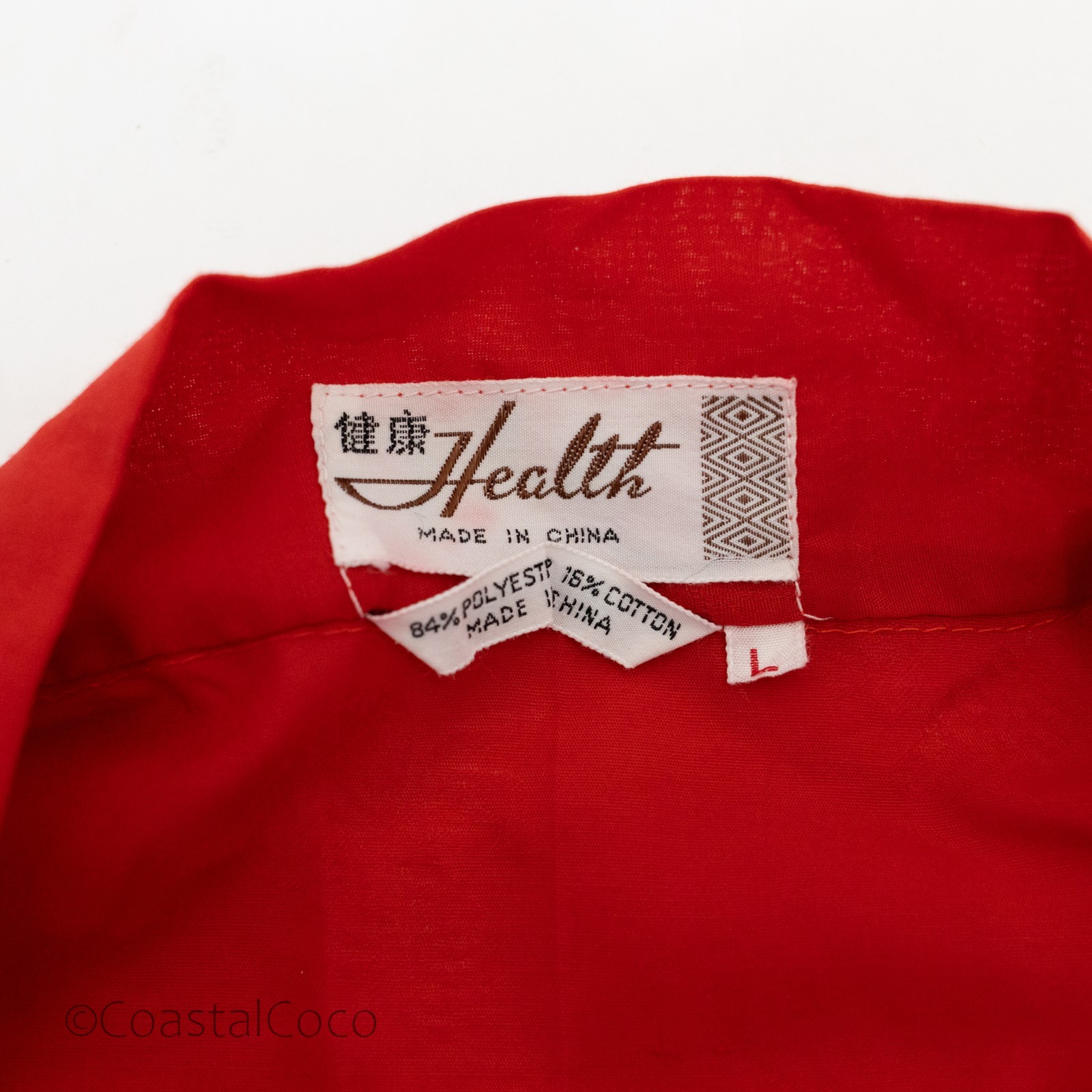 Vintage Health L Chinese Phoenix Peony Embroidered Robe Kimono Red Jacquard