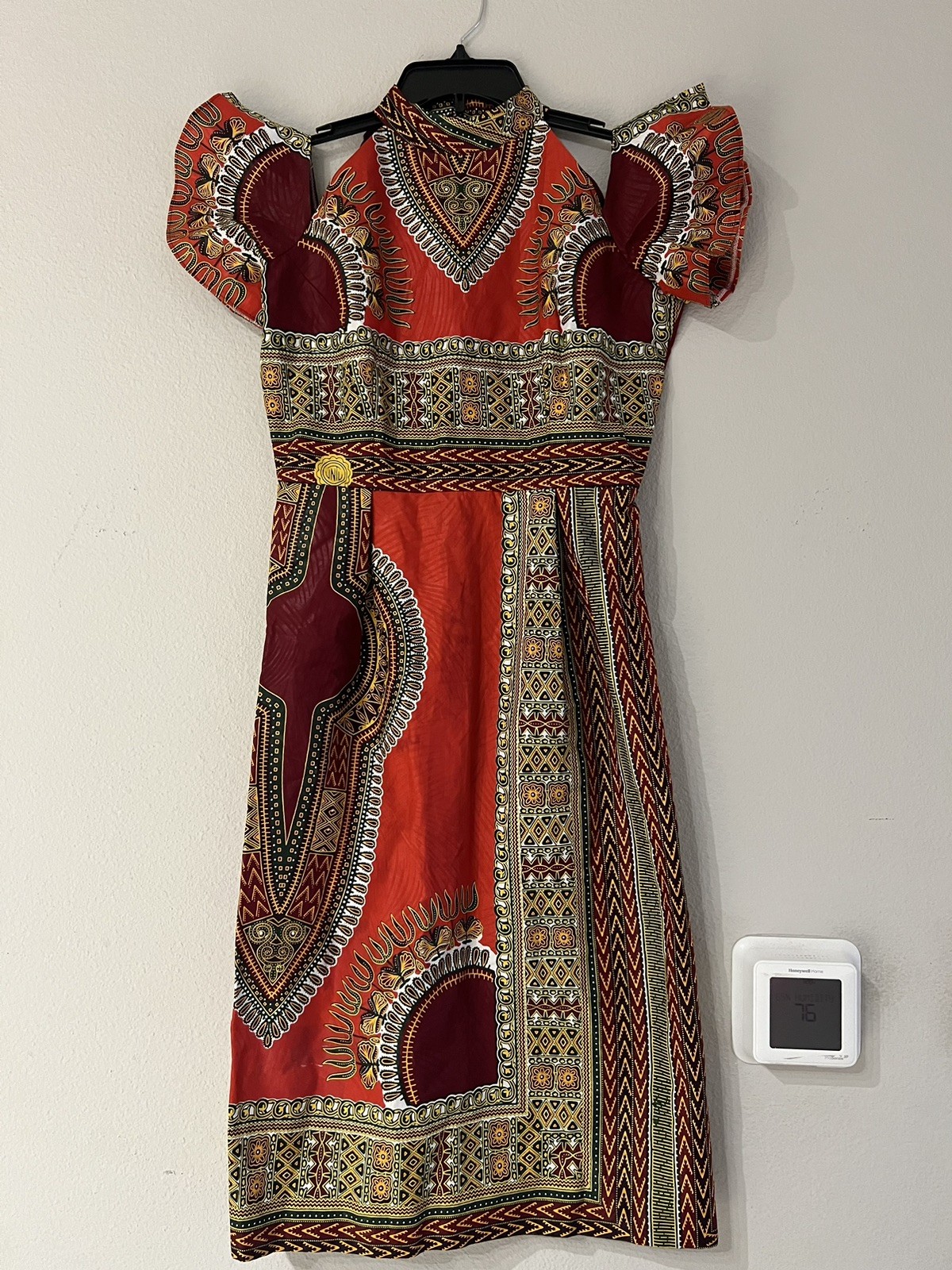 African Women Ankara Dress Red Dashiki Dress
