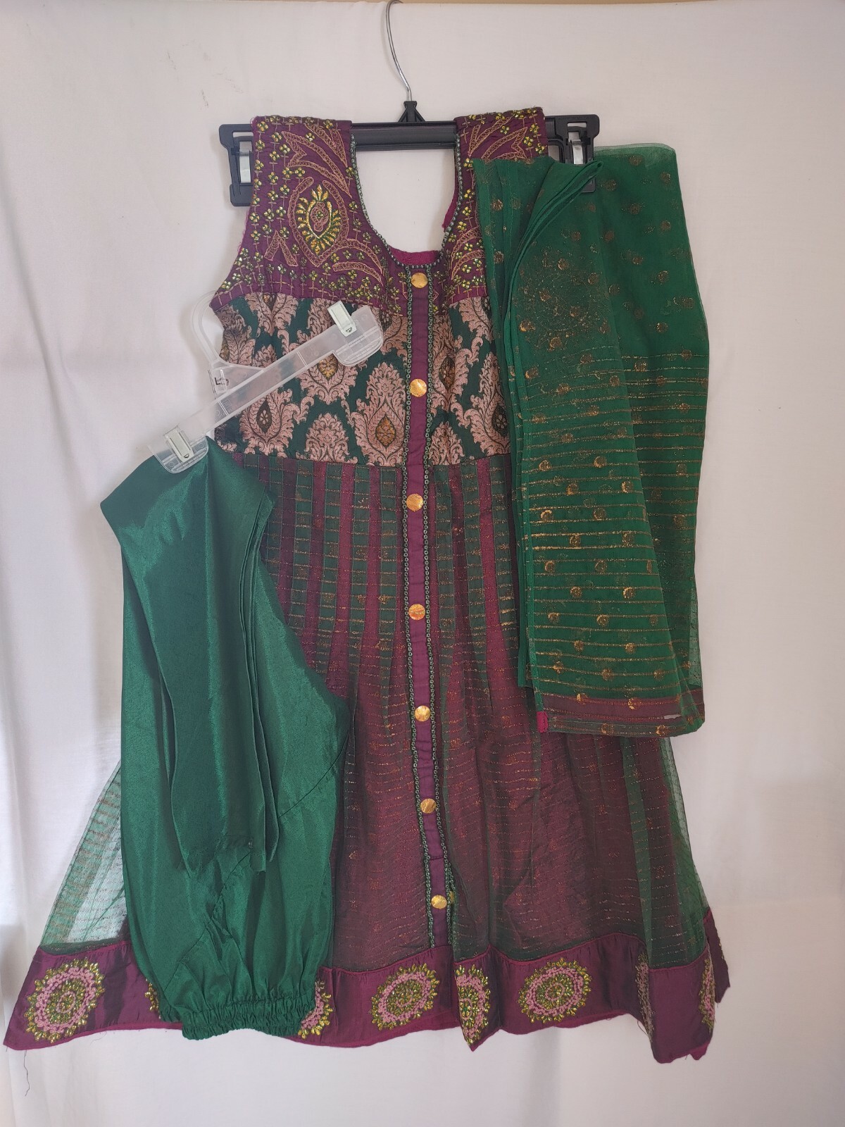 Girls Indian Dress, Salwar Kameez, Anarkali, Ages 6-8, 3 piece set