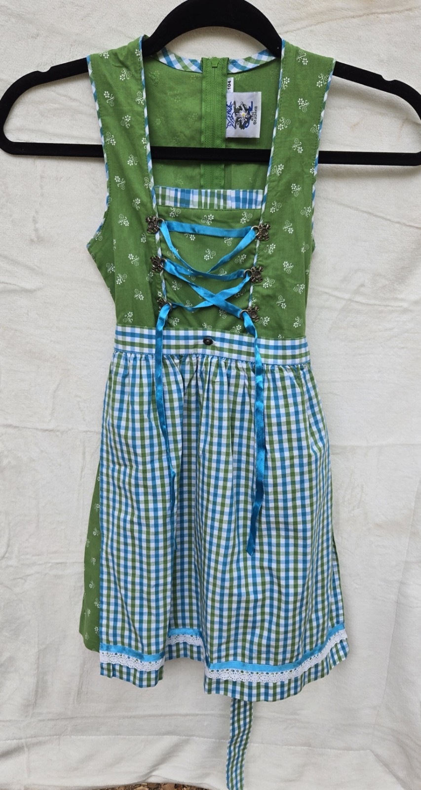 German Children’s Trachten Dirndl Dress Oktoberfest Size 4T-5 EU 104 Traditional