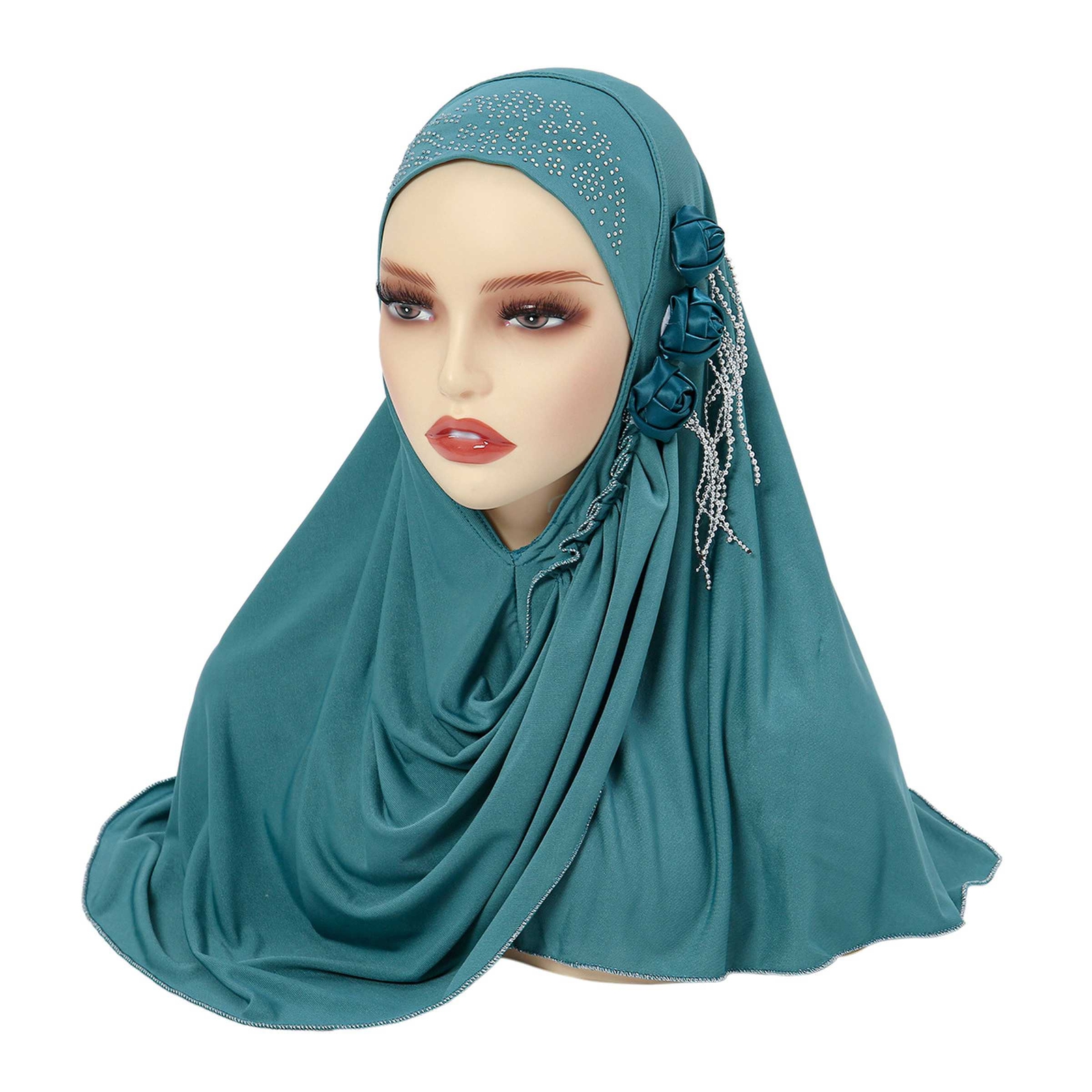 One Piece Women Amira Muslim Long Scarf Hijab Pull On Ready Headscarf Wrap Shawl