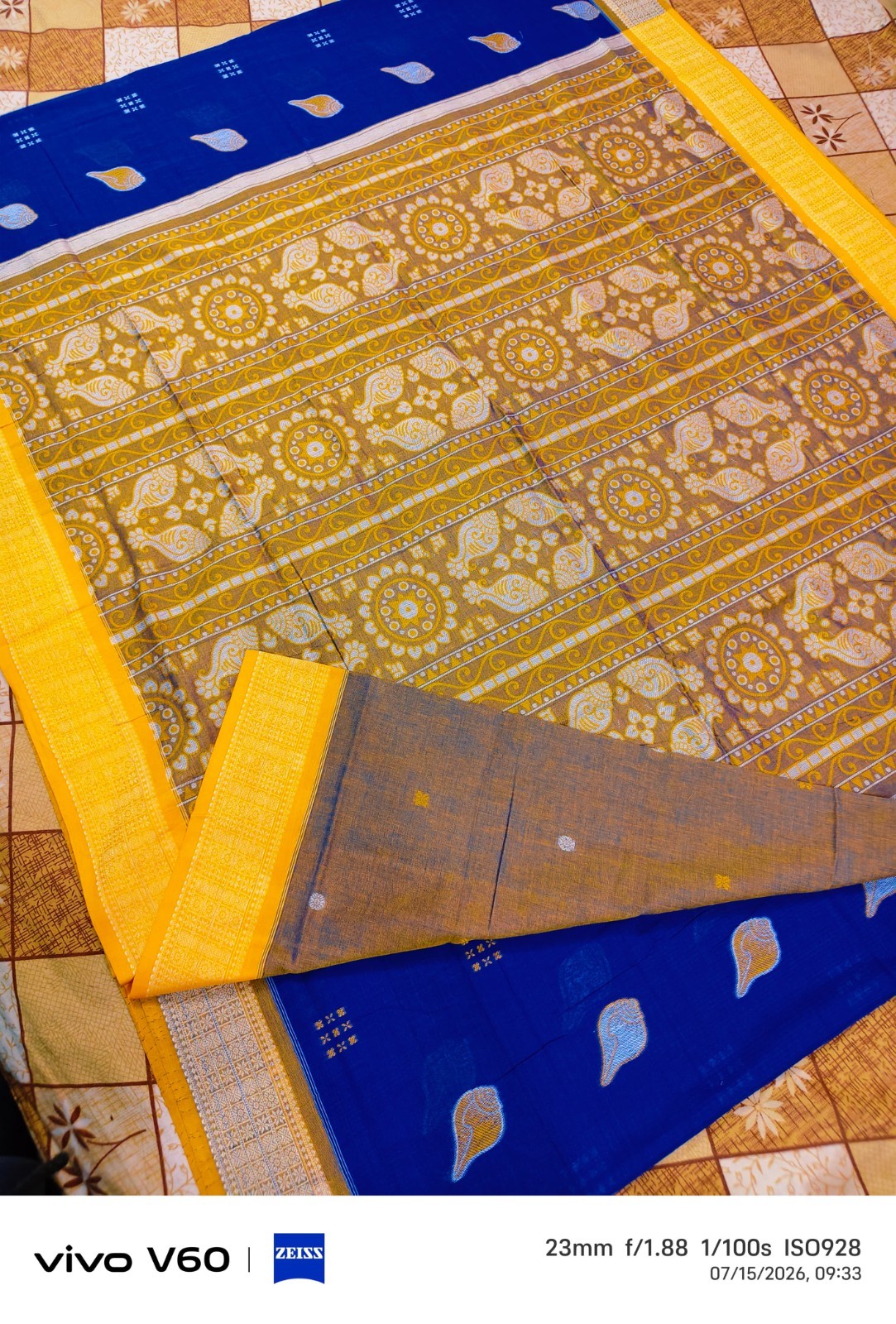 Sambalpuri Pasapali Cotton Saree Handwoven Odisha Handloom Wedding Ikat Sari