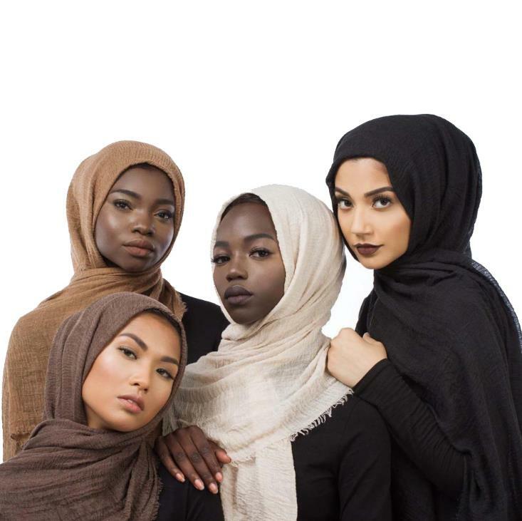 28 colors Cotton Blend Viscose Maxi Crinkle Hijab Scarf Soft Muslim 70×40 inch