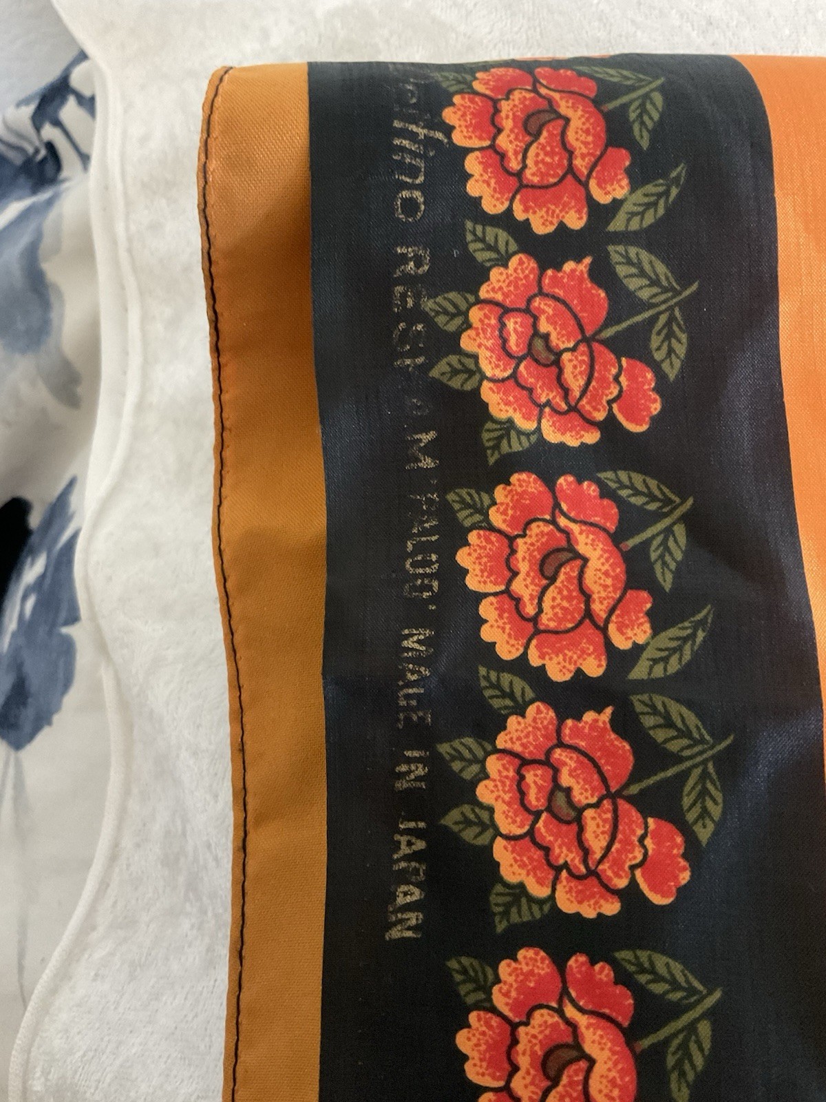 Orange And Black Indian Silk Saree With Stitched Blouse Japan