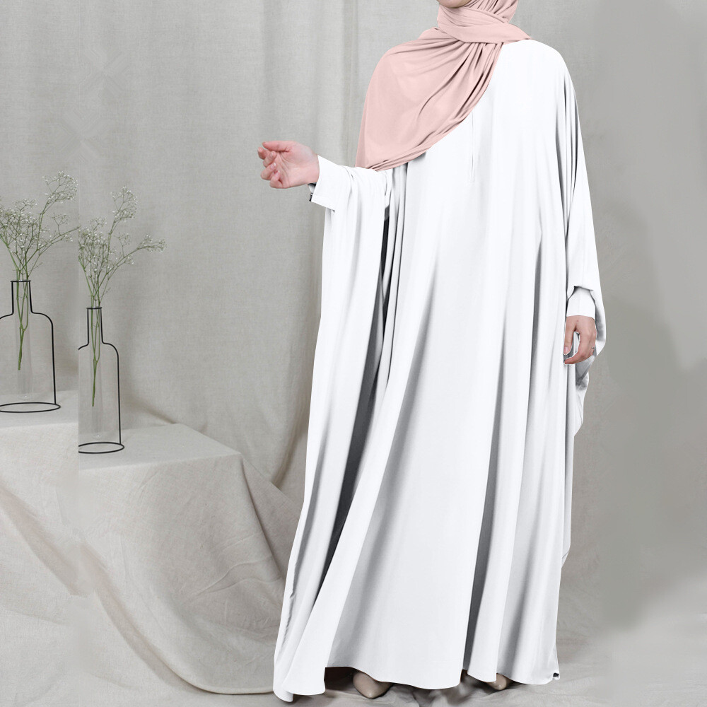 Ramadan Women Burqa Dress Muslim Batwing Sleeve Prayer Abaya Kaftan Jilbab Arab
