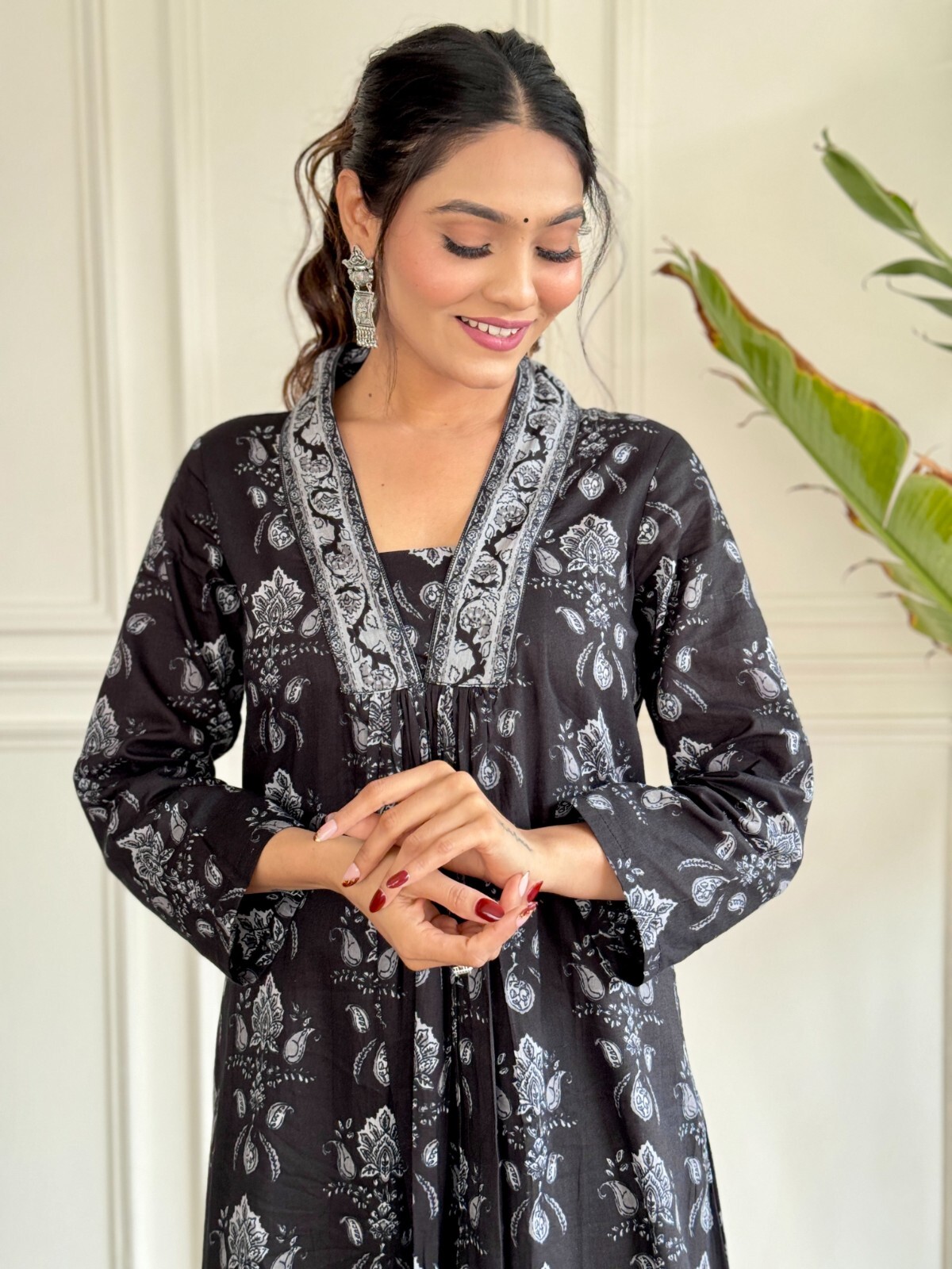 Women’ s Pure Cotton Embroidery Kurta with Pant & Dupatta