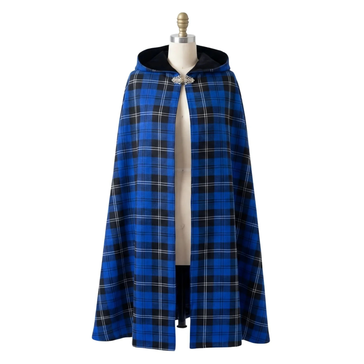 Ramsey Blue Dark Tartan Women’s Long Capes