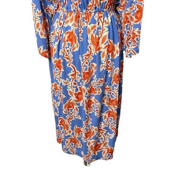 NWT JESSICA SIMPSON Laila Floral Longline Kimono Rope Tassel Cinched Waist, 1X