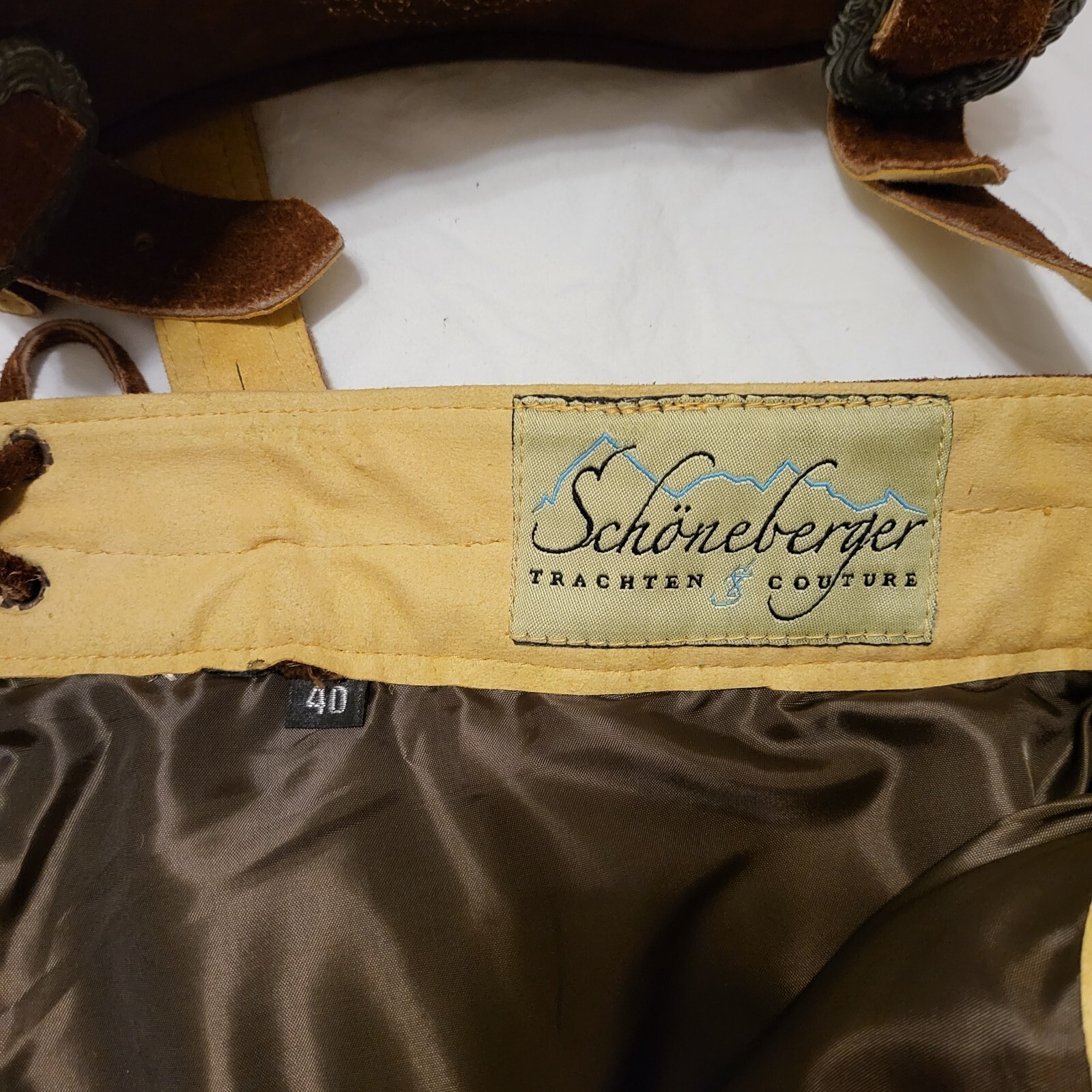 Schöneberger Men’s Bavarian Trach ten Oktoberfest Leather Trousers Size 40