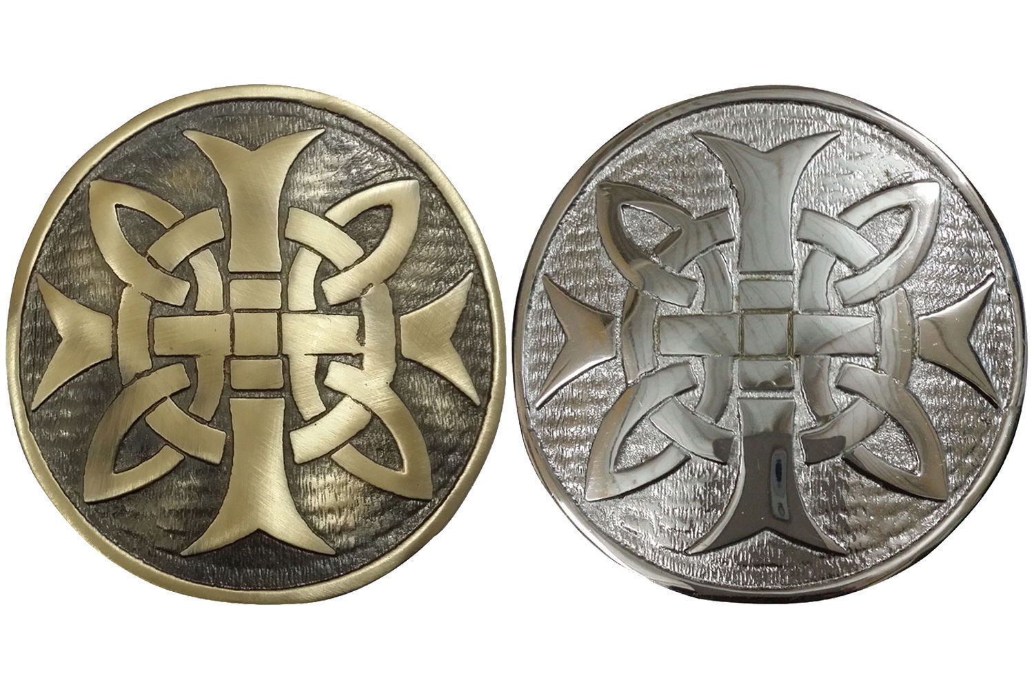 TE Kilt Belt Buckle Round Celtic Knot Various Design Scottish Belts Buckles