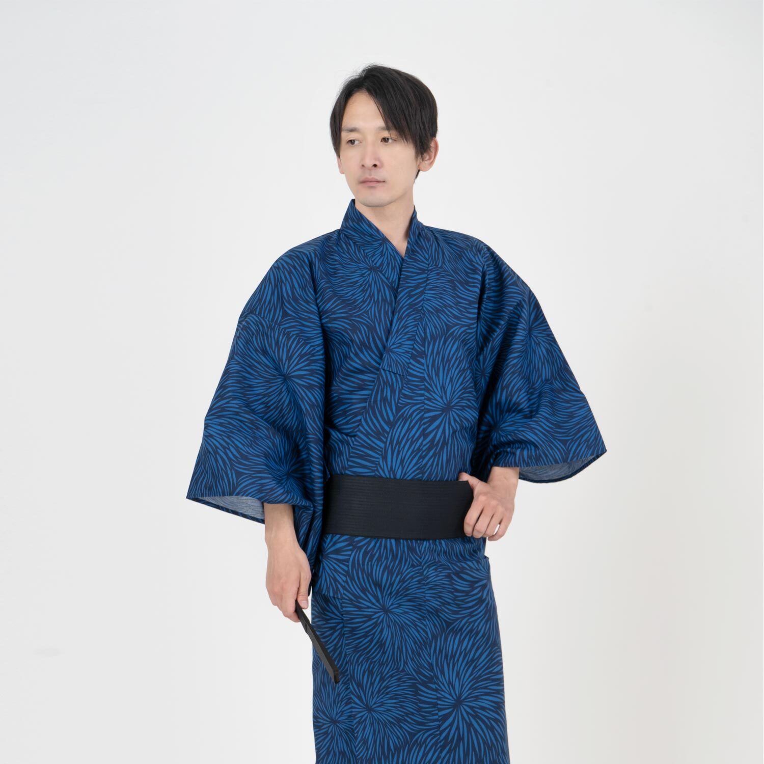 Japanese Men Kimono Yukata Kaku Obi Belt Set M L LL 3L z33-03