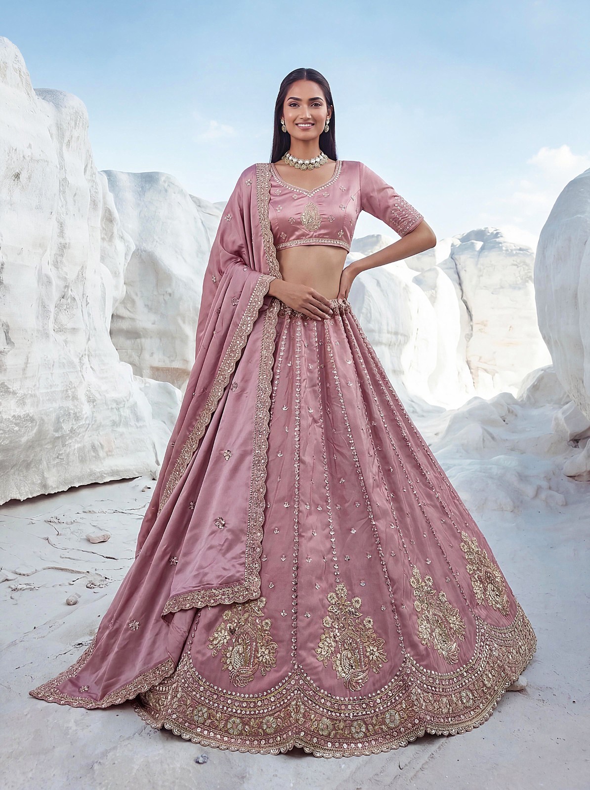 Cadbury Silk Lehenga Choli Ballroom Flair Designer Party Wear