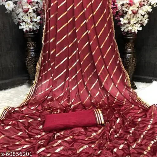 Women’s Lycra Saree With Blouse Piece