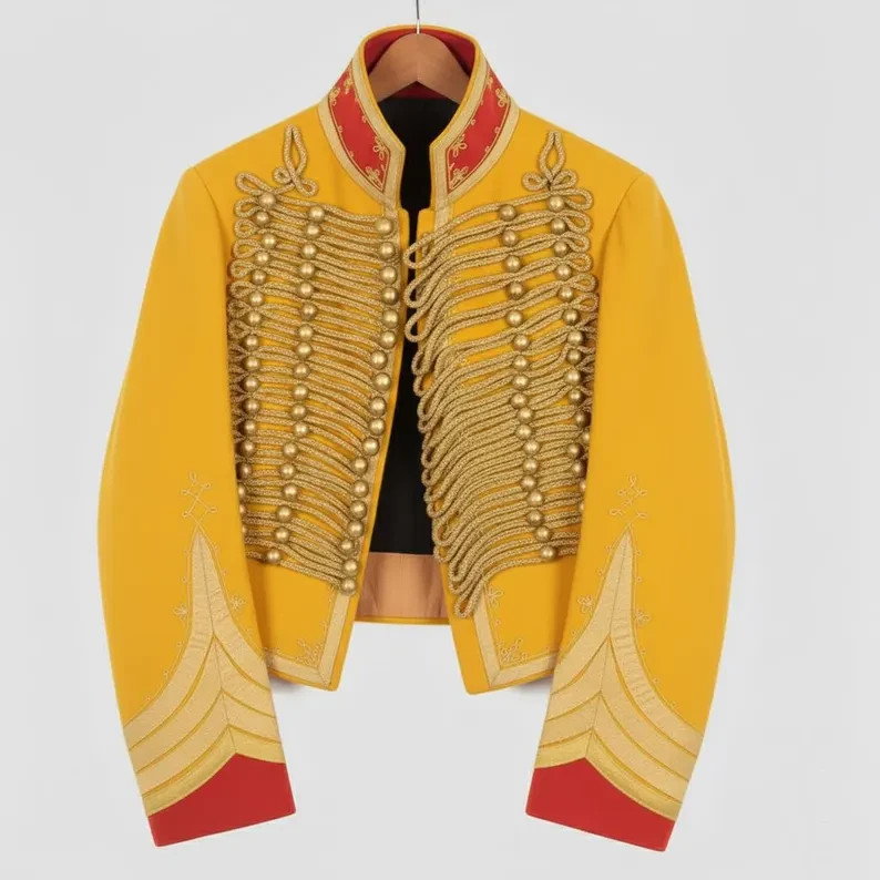 Military Dolman Hussar Jacket Napoleonic Uniform Tunic Pelisse Hendrix Jacket