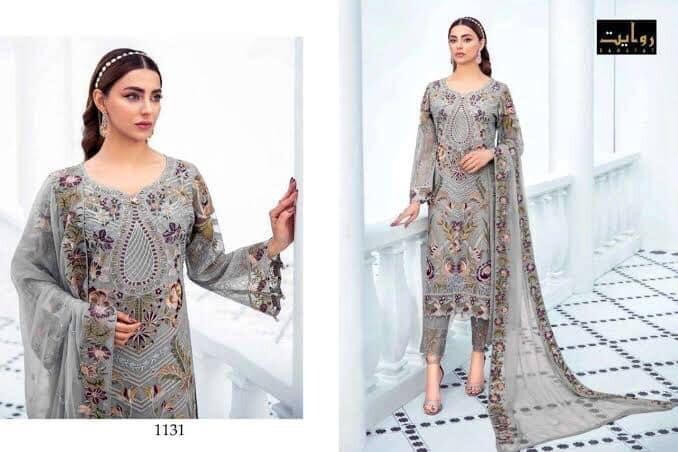 Chiffon Anarkali Stitched indiadesigner churidar Embroidery party suit~Bust 36sm