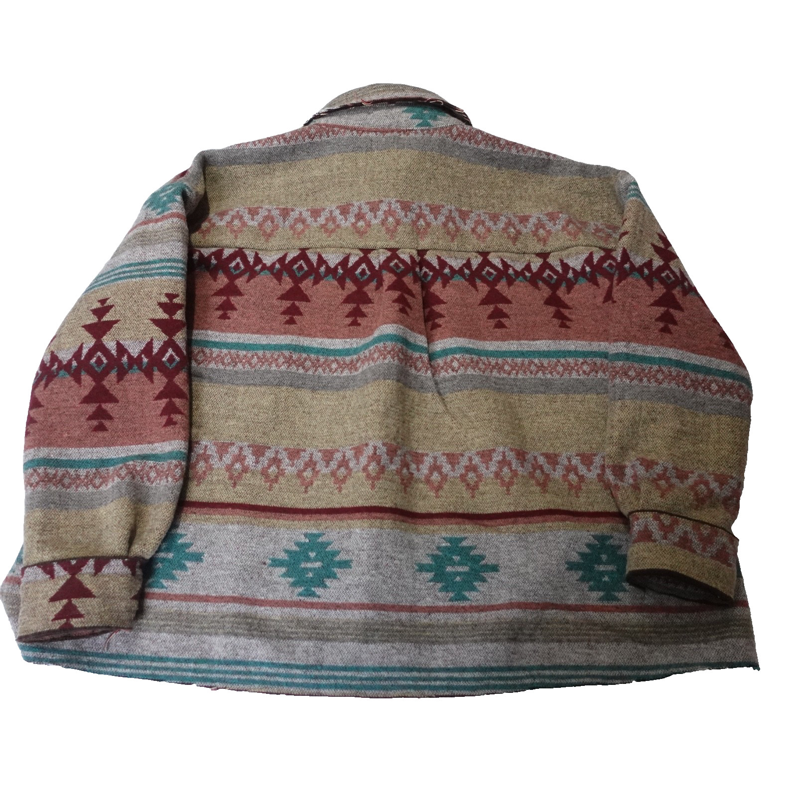 La Miel Women’s Multicolor Aztec Jacket Size S Oversized Boho Button Front