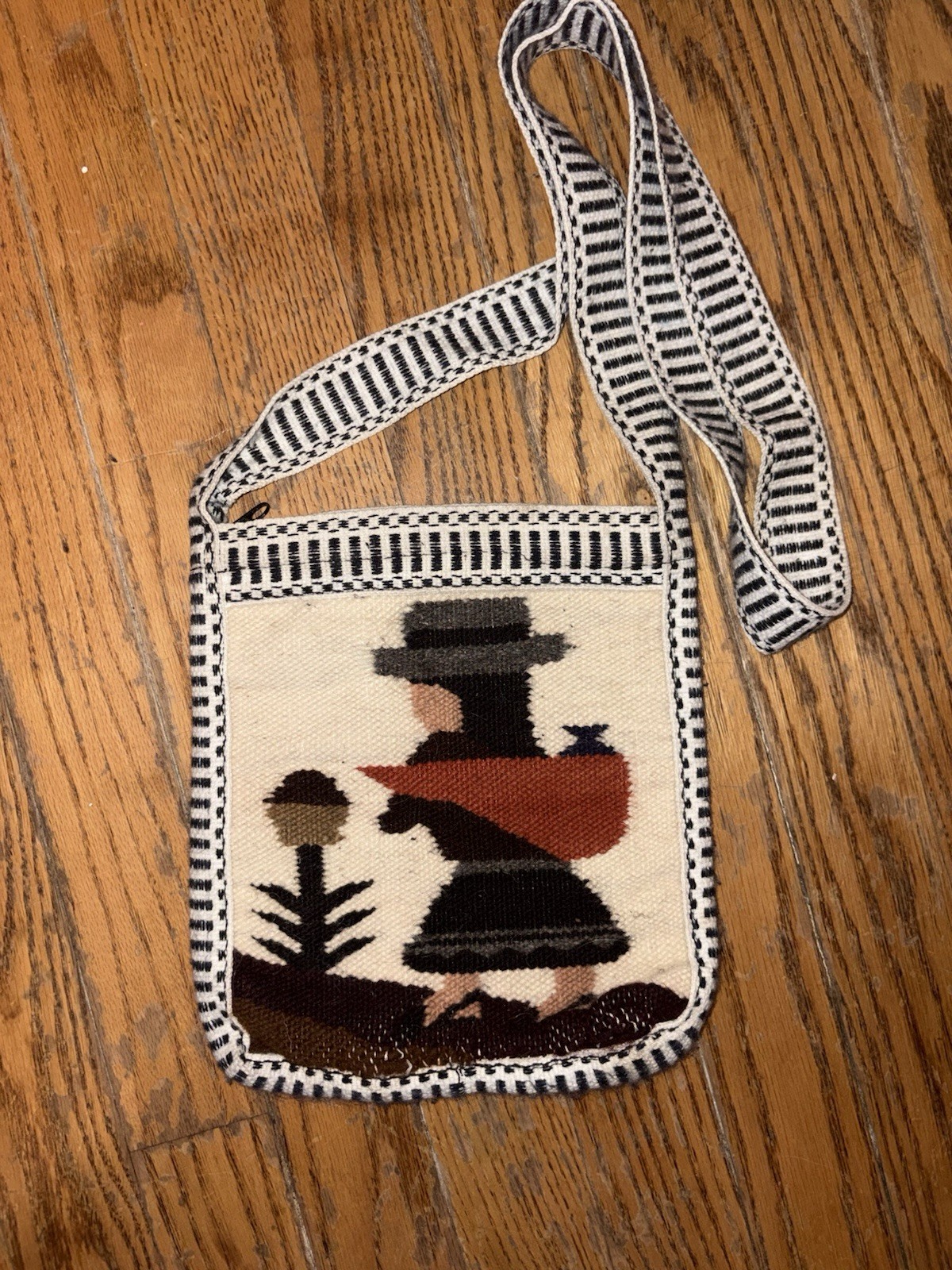Handmade Latin American Wool Shoulder Bag Multi-Color Traditional Design