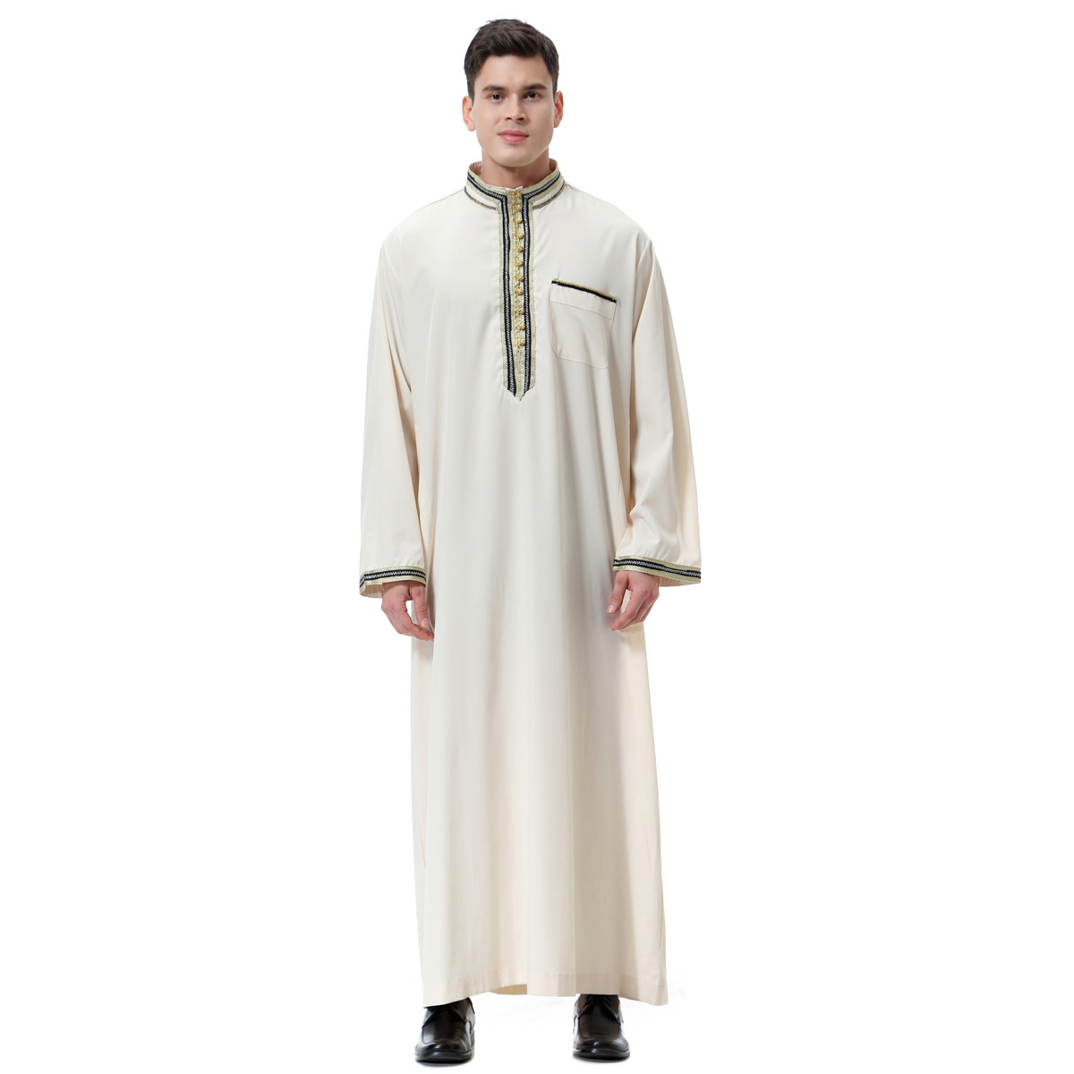 Saudi Men’s Muslim Clothing Abaya Dishdasha Thobe Jubba Thoub Kaftan Dubai Robe