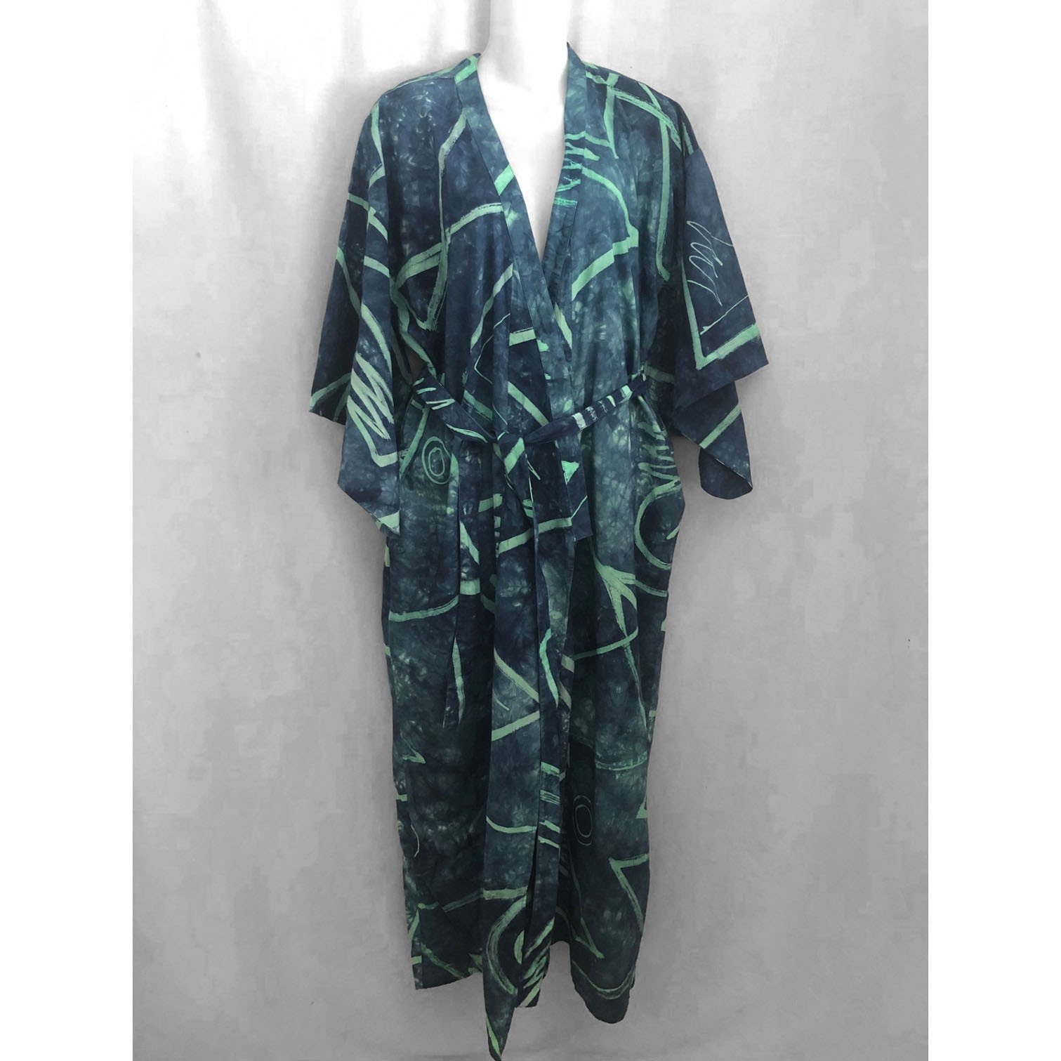 Art Fabrik Wearable Art Batik Kimono Cotton Robe Unisex Medium