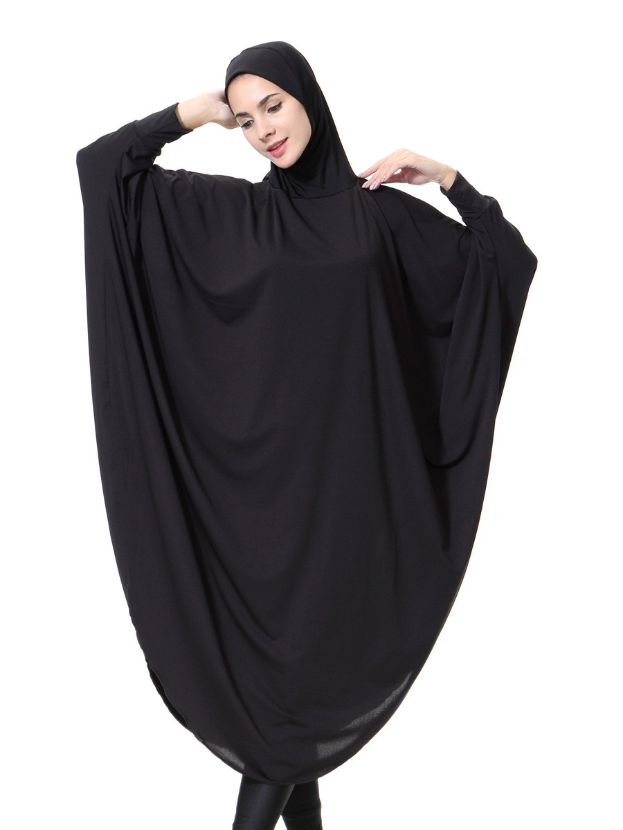 Women Islamic Overhead Blouse Dress Muslim Prayer Pullover Hijab Abaya Tops Arab
