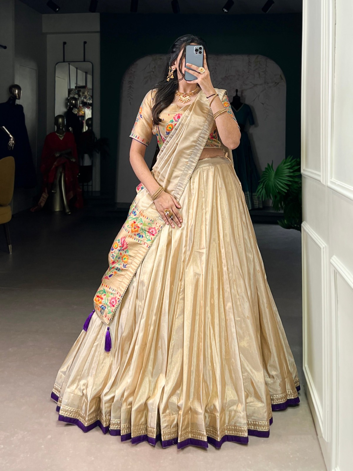 Traditional Wear Shimmer Lehenga Choli With Dupatta For Women Function