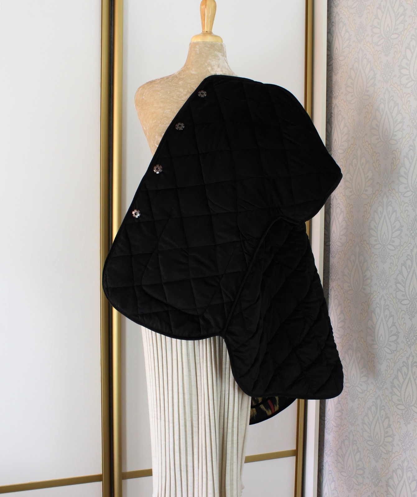 Handmade Ikat Quilted Jacket Uzbek Cotton OOAK Boho Kimono Vest Belt Pockets