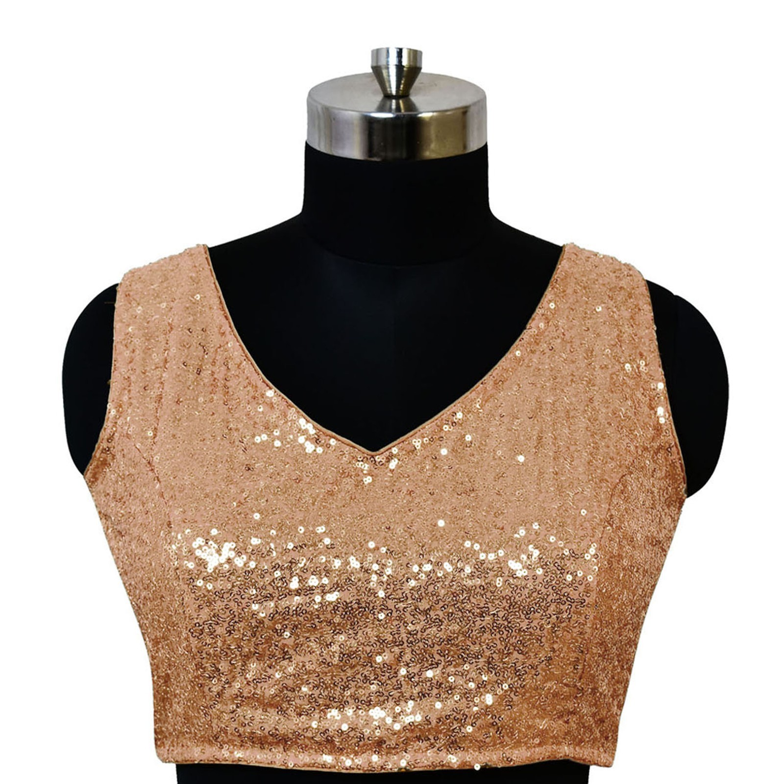 Women’s Sequins Padded Blouse Designer Choli Sticthed Crop Top Choli Party Wear
