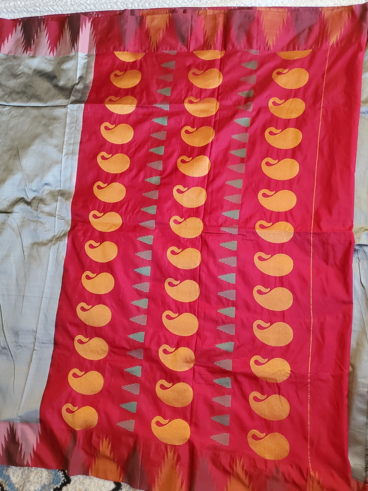 Women New Pure Silk Kanjivaram Saree Festive Wedding Party