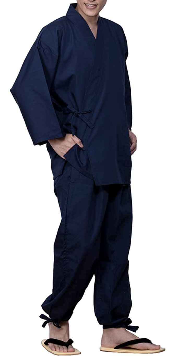Japanese Traditional Working Wear Samue Clothing Relax Wear Polyester Japan