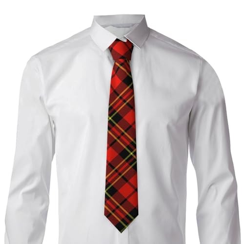 Men’s Scottish Necktie,Clan Tie, Classic Plaid Formal Dress Tie Brodie Tartan