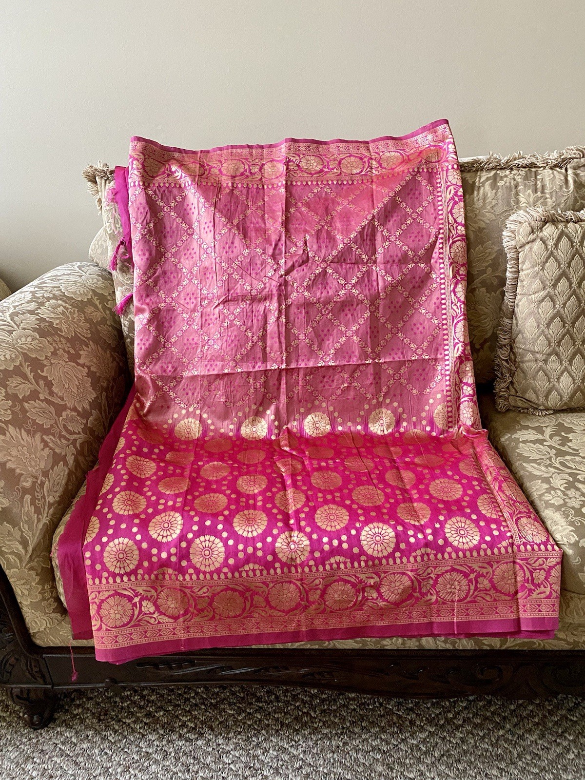 Sari With Stitched Blouse Crop Top New