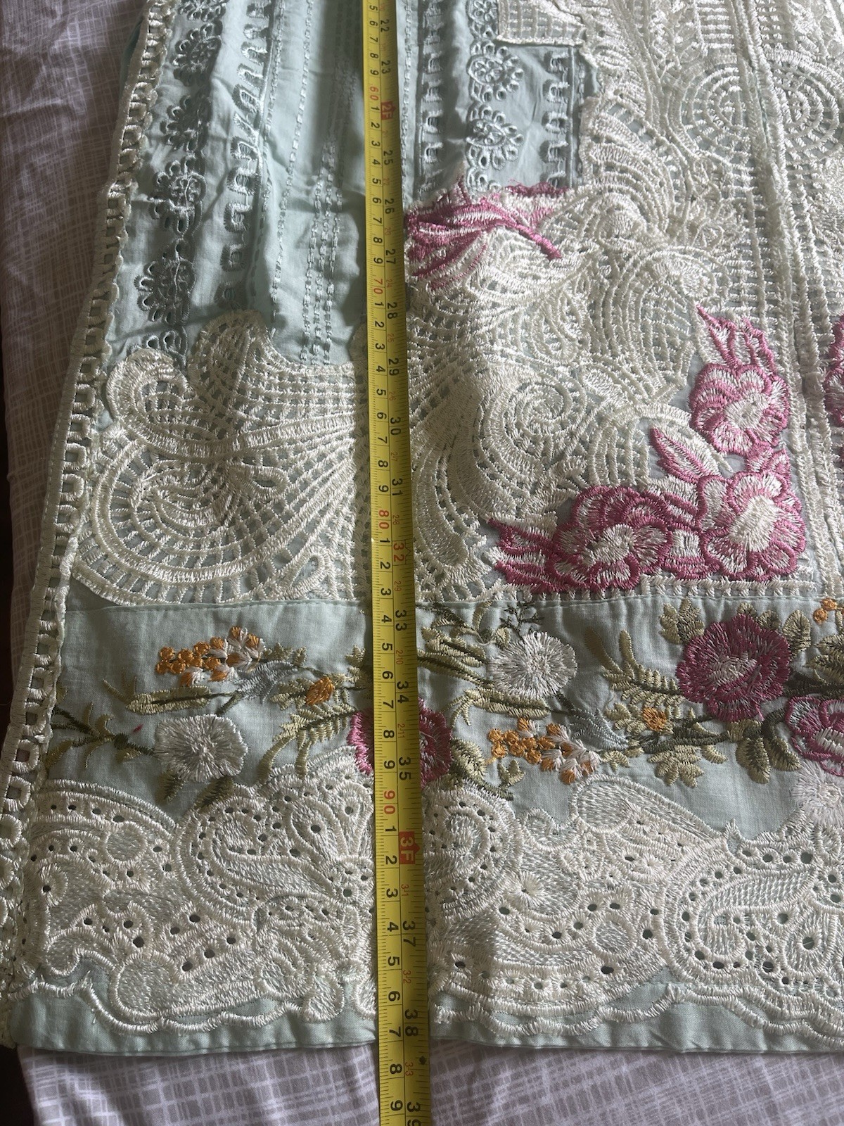 Pakistani Stitched 3 Piece Embroidered Lawn dress for women’s size Large