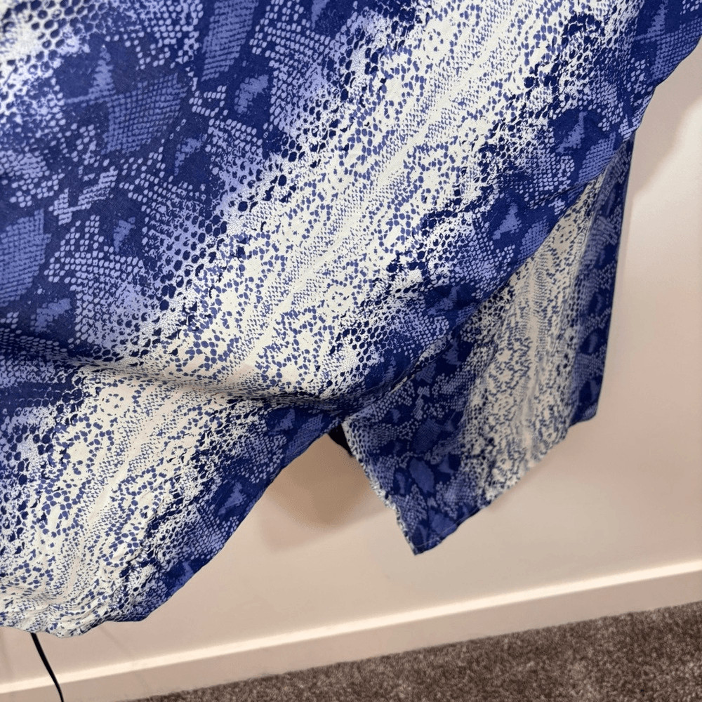 Angie Blue snake print open from short sleeve cardigan kimono