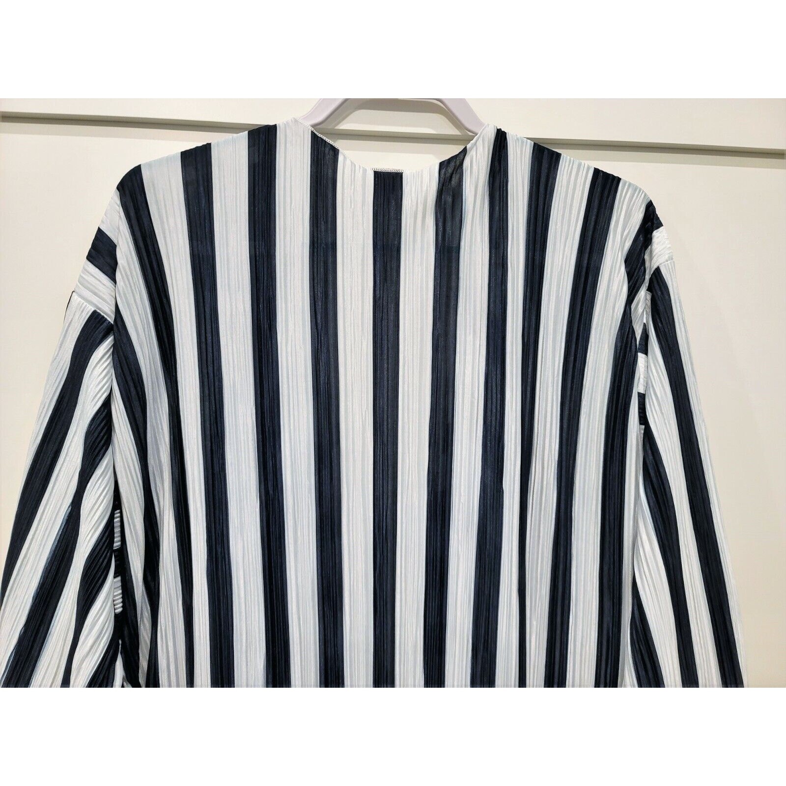 New LulaRoe Women’s Blue & White Striped Shirt Shirley Kimono Duster Size Large