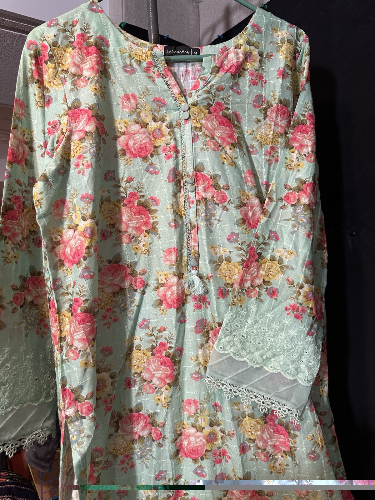 ‼️ CLEARANCE ‼️PREMIUM Sadabahar Brand Swiss Lawn Emb Beautiful 3 Pc-medium -$30