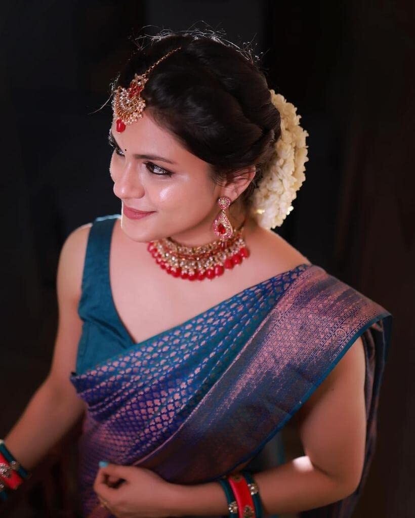 TRADITIONAL PARTY WEAR SOFT SILK INDIAN WEDDING WEAR KANJEEVARAM SAREE SARI