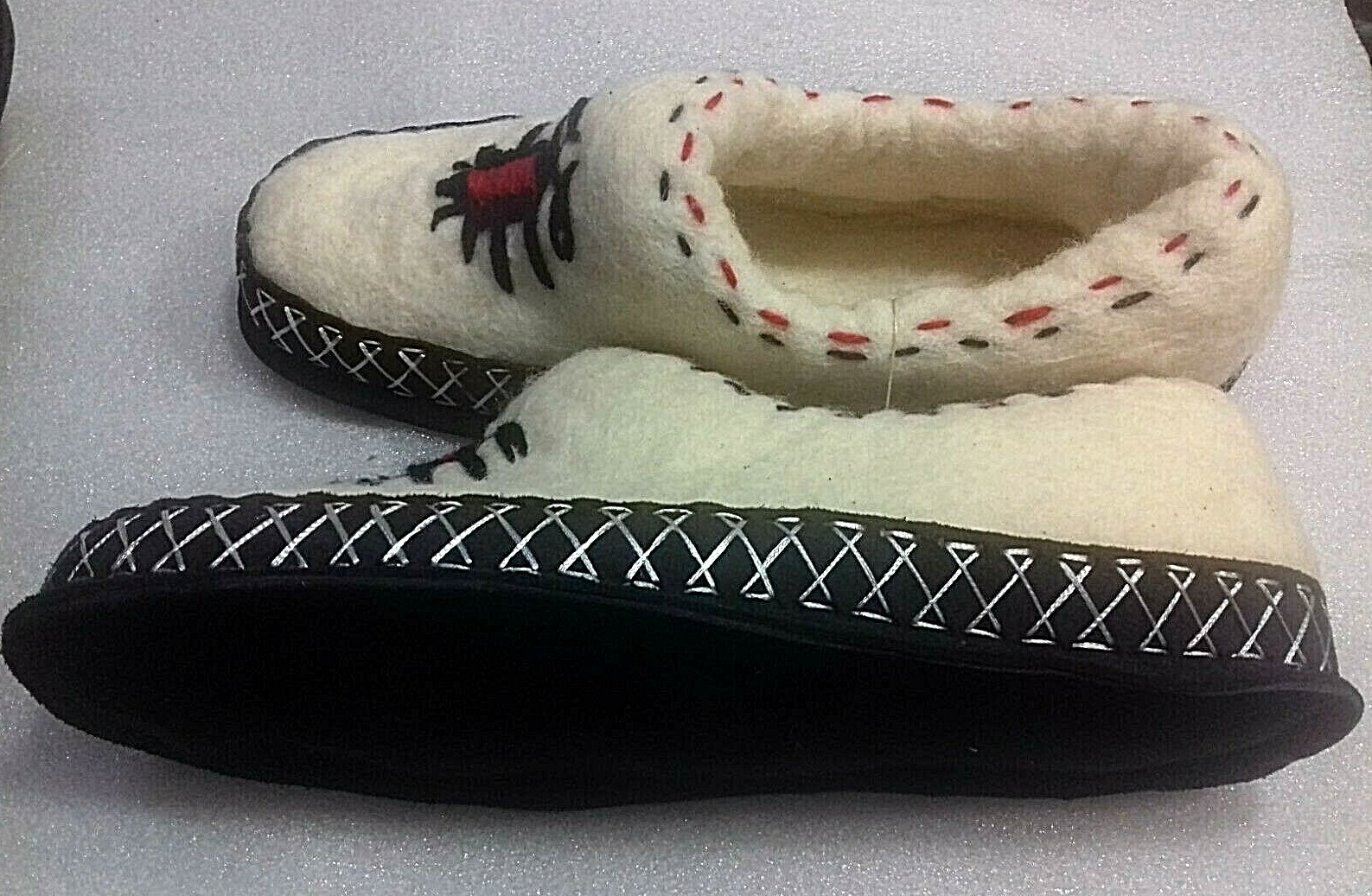 NEW ALBANIAN HANDRAFT WOOL+LEATHER BOOTEES SLIPPERS SHOES SOCKS-PAPUCE-35-44