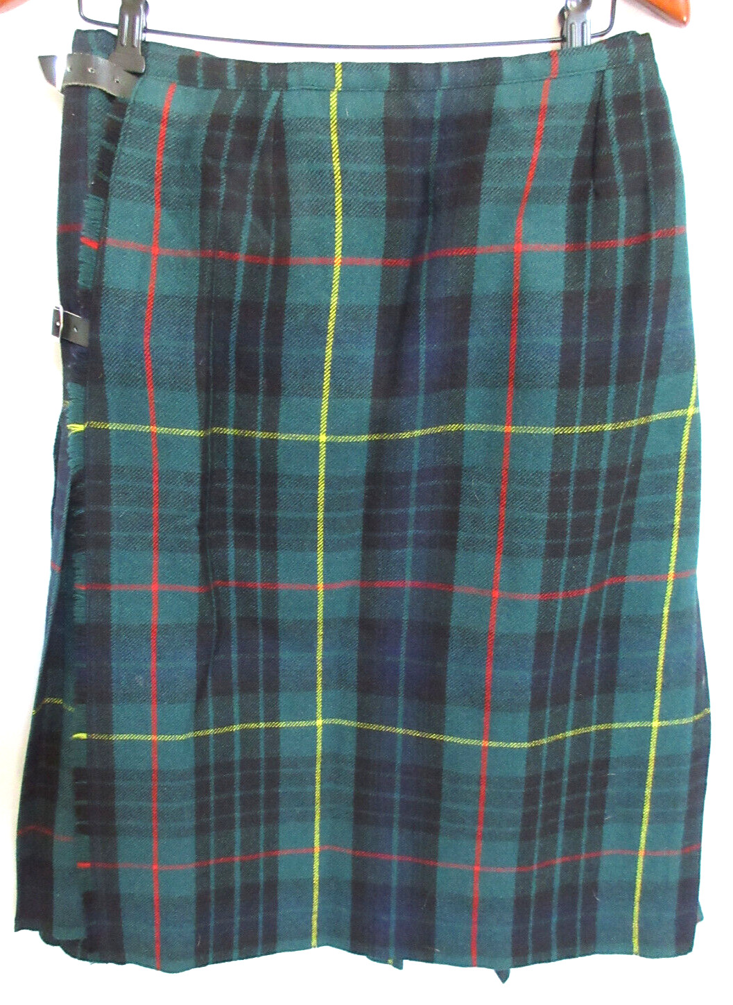 Geoffrey Tailor Highland Crafts Royal Mile Scotland Plai Tartan Skirt Wool VGUC