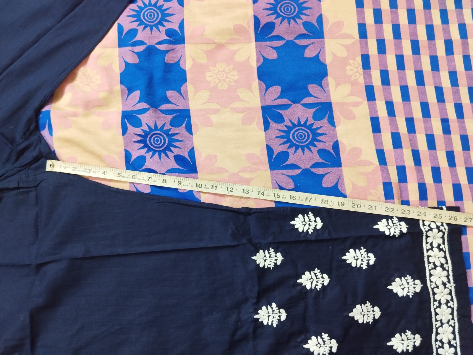 DESIGNER 100% COTTON HANDMADE CHIKAN EMBROIDERY ETHNIC PYJAMAS PANT PAJAMAS