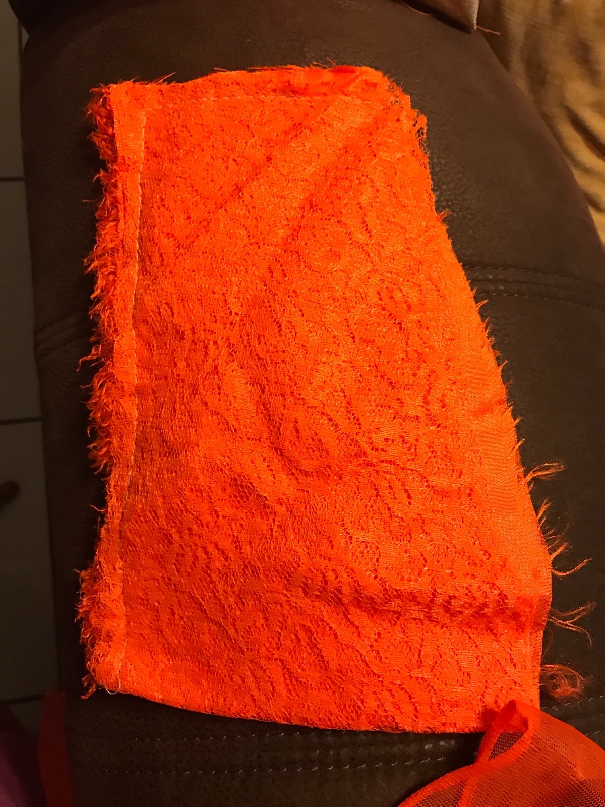 Plus Size Stone Work Lace Orange Salwar Kameez Anarkali Churidar XXXL