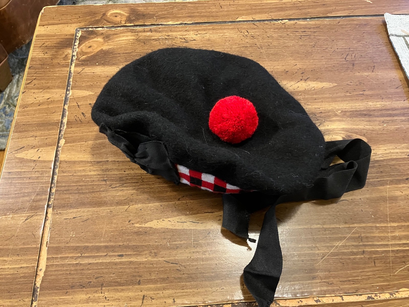 Balmoral Diced Hat Red, White & Black Balmoral Hat 7-1/2, 60, Large