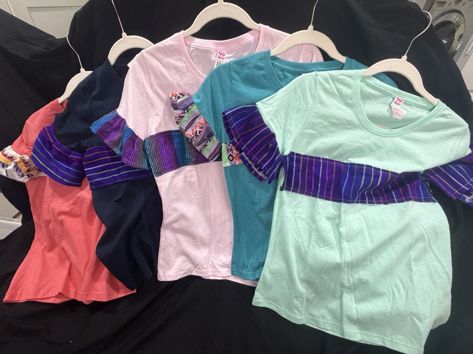 Tee Shirt with Mexican Estampado Accents for Women